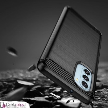 Carbon guminis dėklas - juodas (telefonui Motorola Moto G51)